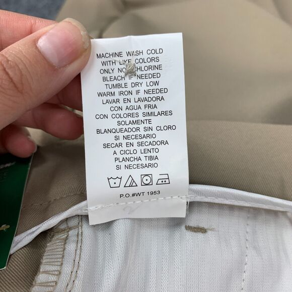 Ben Hogan Performance Golf Shorts Mens 40 Straw Flat Front Moisture Wick Chino - Picture 14 of 16